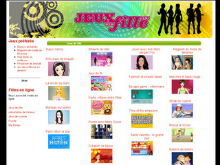 Aperçu visuel du site http://www.jeux-de-fille.net