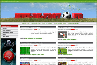 Aperçu visuel du site http://www.jeux-de-foot.fr