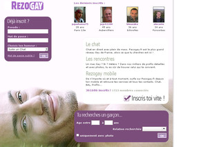 Aperçu visuel du site http://www.rezogay.fr