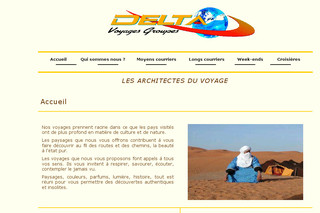 Aperçu visuel du site http://www.deltavoyages.fr