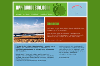 Aperçu visuel du site http://www.afriquedusud.com