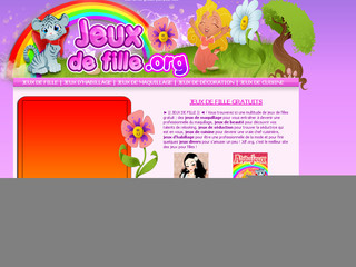 Aperçu visuel du site http://www.jeux-de-fille.org