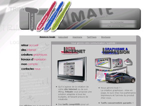Aperçu visuel du site http://www.trimate.fr