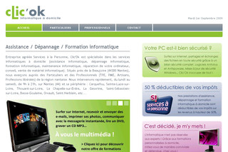 Aperçu visuel du site http://www.clicok.fr