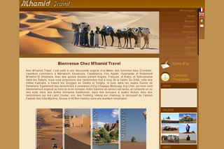 Aperçu visuel du site http://www.mhamid-travel.com