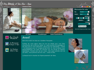 Aperçu visuel du site http://www.deshotelsetdesiles-spa.com