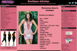 Boutique Adrialys - vente de vêtements et lingerie sexy