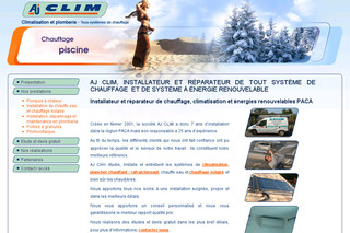 Aperçu visuel du site http://www.ajclim.fr