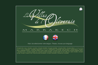 Aperçu visuel du site http://www.villas-a-marrakech.com