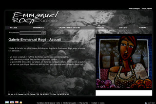 Aperçu visuel du site http://www.galerieroge.com