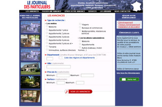 Aperçu visuel du site http://www.journaldesparticuliers.com