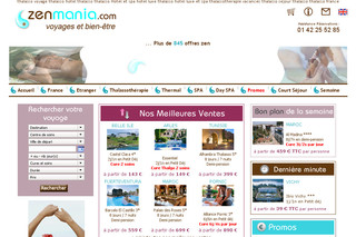 Aperçu visuel du site http://www.zenmania.com