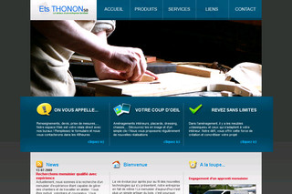 Aperçu visuel du site http://www.thononsa.be