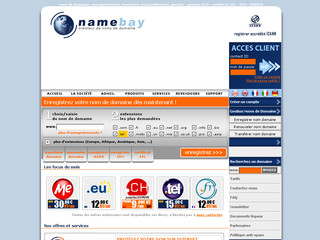 Namebay: Enregistrement de noms de domaine