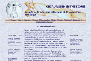 Aperçu visuel du site http://www.chirurgien-esthetique.ch