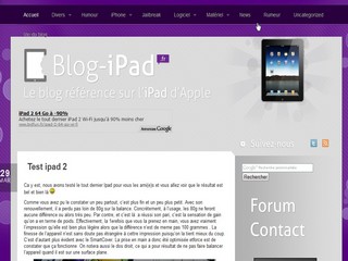Blog-Ipad.fr - Toutes les nouveautés sur l'iPad