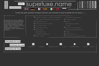 Superluxe.name - Le luxe et les marques de luxe