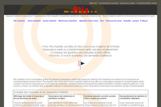 Aperçu visuel du site http://www.allomutuelle.com
