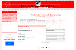 Aperçu visuel du site http://mutuelle.comparamut.fr