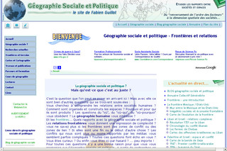 Géographie sociale et politique - Frontières...