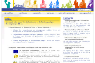 Aperçu visuel du site http://www.eureval.fr