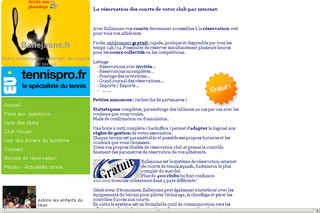 Réservation d'un cours de tennis par Internet - Ballejaune.fr