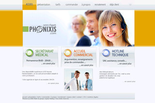 Aperçu visuel du site http://www.phonixis.com