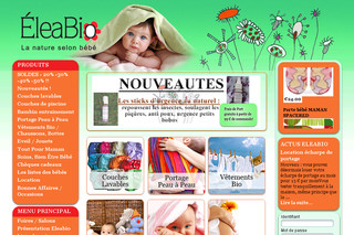 Aperçu visuel du site http://www.eleabio.com