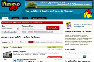 Aperçu visuel du site http://www.immo80.fr