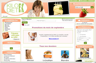 Aperçu visuel du site http://www.kilo-diet.com