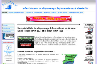 Domi Micro: Vente, assistance, dépannage informatique en Alsace à domicile et à distance (Bas-Rhin 67 et Haut-Rhin 68)