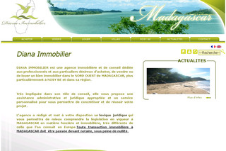 Aperçu visuel du site http://www.dianaimmobilier.com