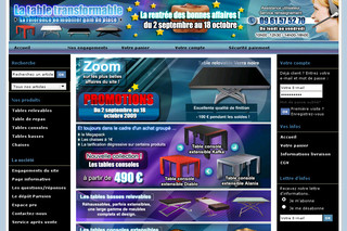 Aperçu visuel du site http://www.latabletransformable.fr