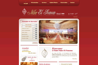 Aperçu visuel du site http://www.hotel-naherelfounoun.com