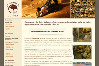 Aperçu visuel du site http://www.compagnon-du-bois.com
