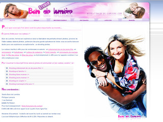 Aperçu visuel du site http://www.bain-de-lumiere.com
