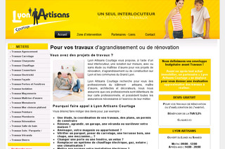 Aperçu visuel du site http://www.lyon-artisans.fr