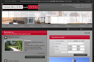 Aperçu visuel du site http://www.immobiliere-aix-opera.com
