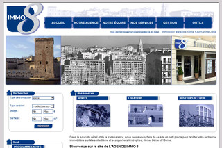 Aperçu visuel du site http://www.immo8.fr