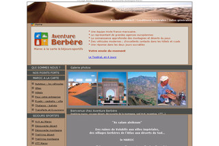 Aperçu visuel du site http://www.aventure-berbere.com