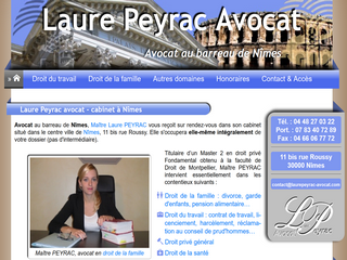 Aperçu visuel du site http://www.laurepeyrac-avocat.com