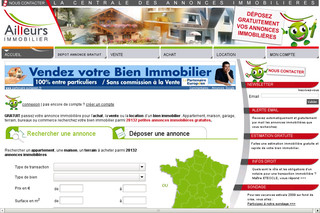 Aperçu visuel du site http://www.ailleurs-immobilier.fr