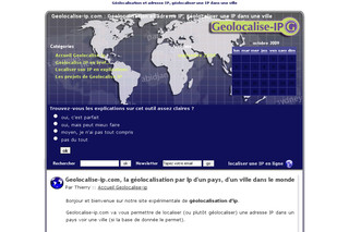 Aperçu visuel du site http://www.geolocalise-ip.com/