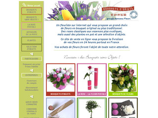 Aperçu visuel du site http://www.bouquets-objets.com