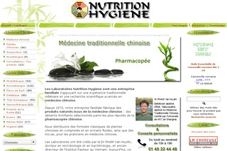 Aperçu visuel du site http://www.nutrition-hygiene.com