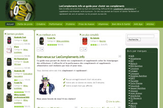 Aperçu visuel du site http://www.lescomplements.info