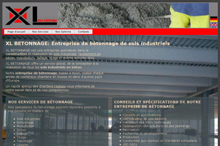 Aperçu visuel du site http://www.xl-betonnage.ch