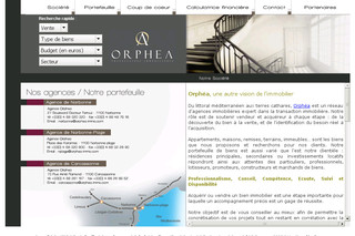 Aperçu visuel du site http://www.orphea-immo.com