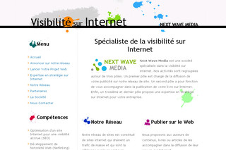Aperçu visuel du site http://www.nextwavemedia.fr