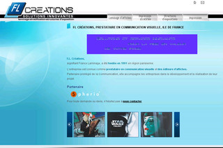 Aperçu visuel du site http://www.flcreations.fr